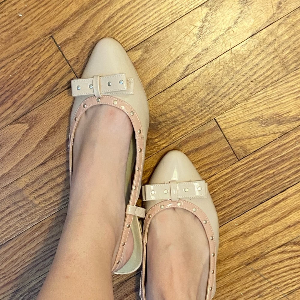 Formal pink bow tie shoes